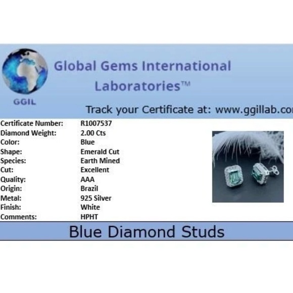 Clearance‼️Certified 2.5ct Diamond silver stud earrings 925. Green and white - Picture 14 of 16